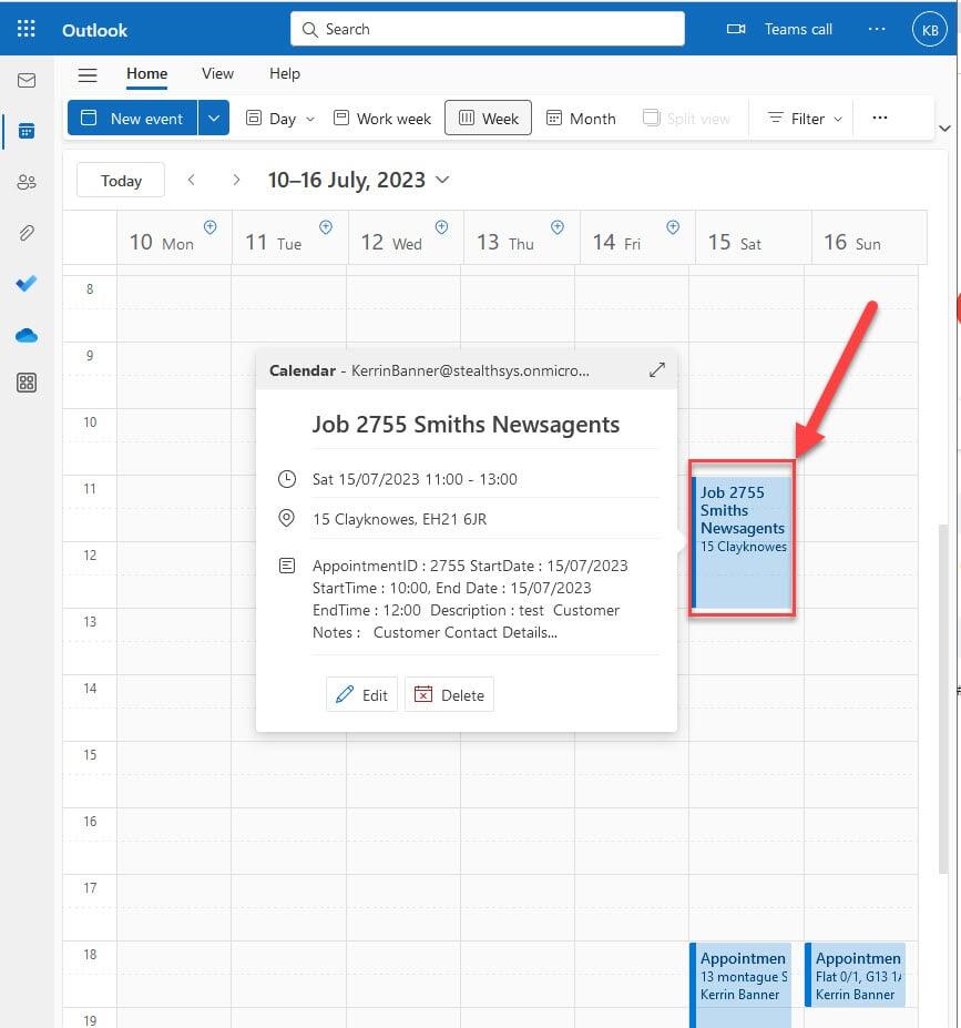 Diary Integration for Outlook, Google and all other diary systems